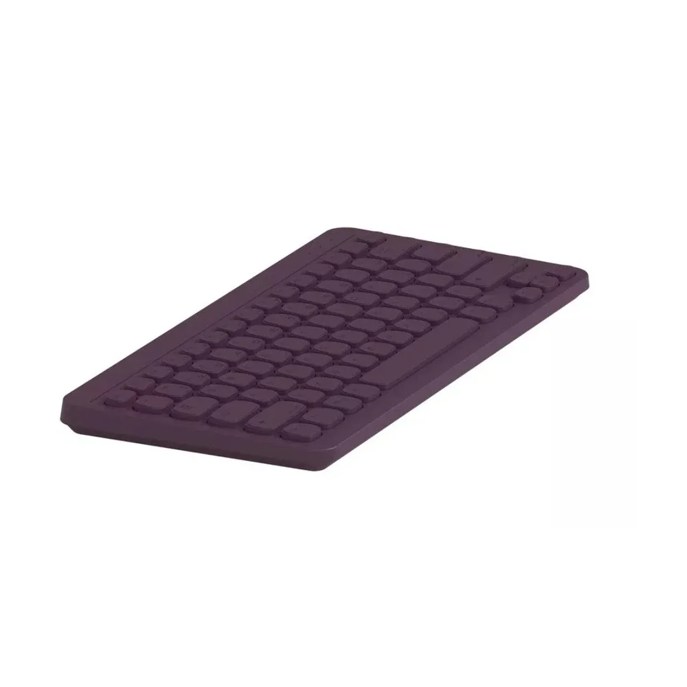 North Compact Square Key Wireless Keyboard Plum Purple Slim Portable Bluetooth